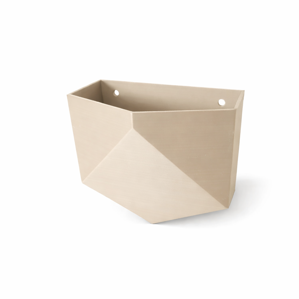 Geometrischer Wandpflanzer im Japandi Stil – moderner Blumentopf zur Wandmontage