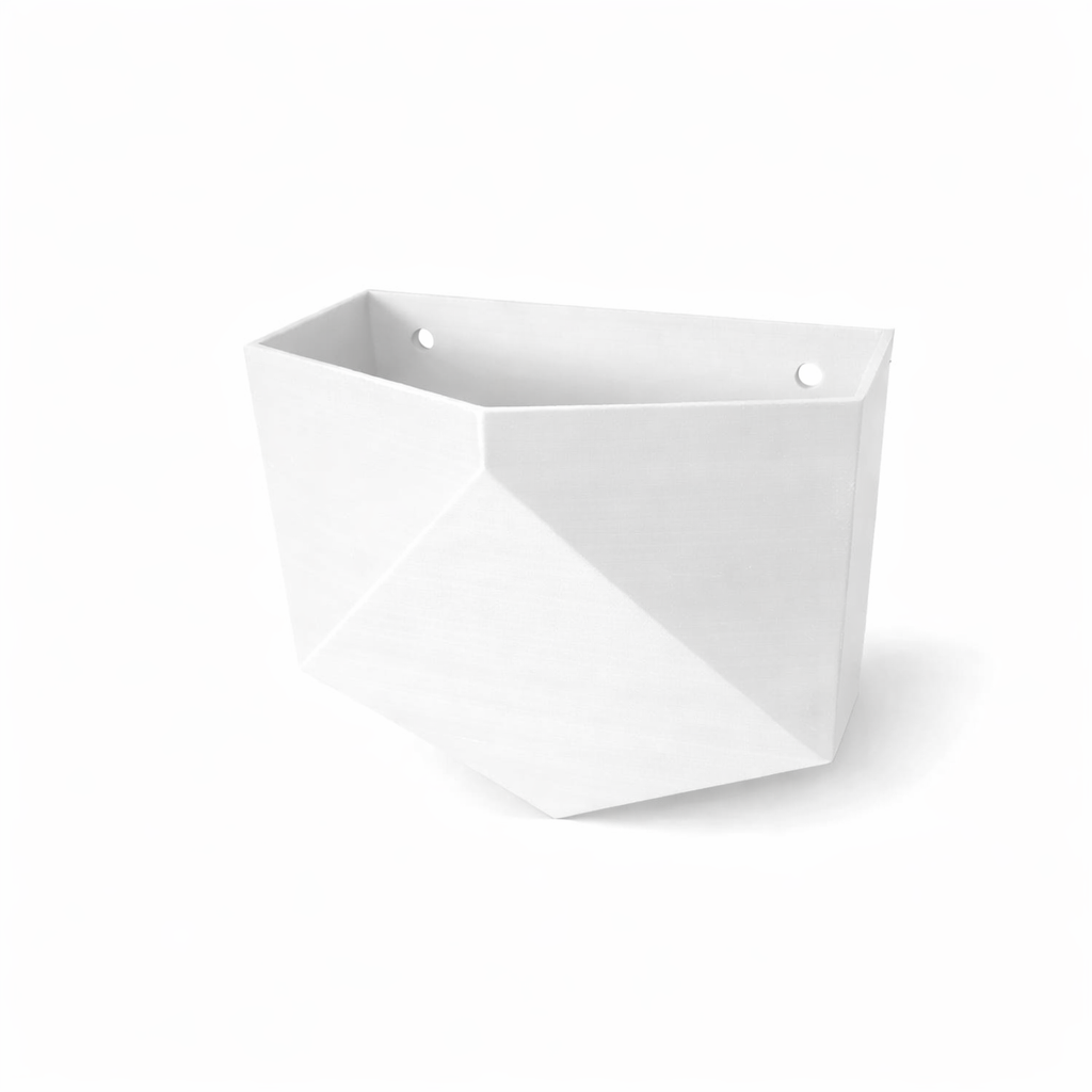 Geometrischer Wandpflanzer im Japandi Stil – moderner Blumentopf zur Wandmontage