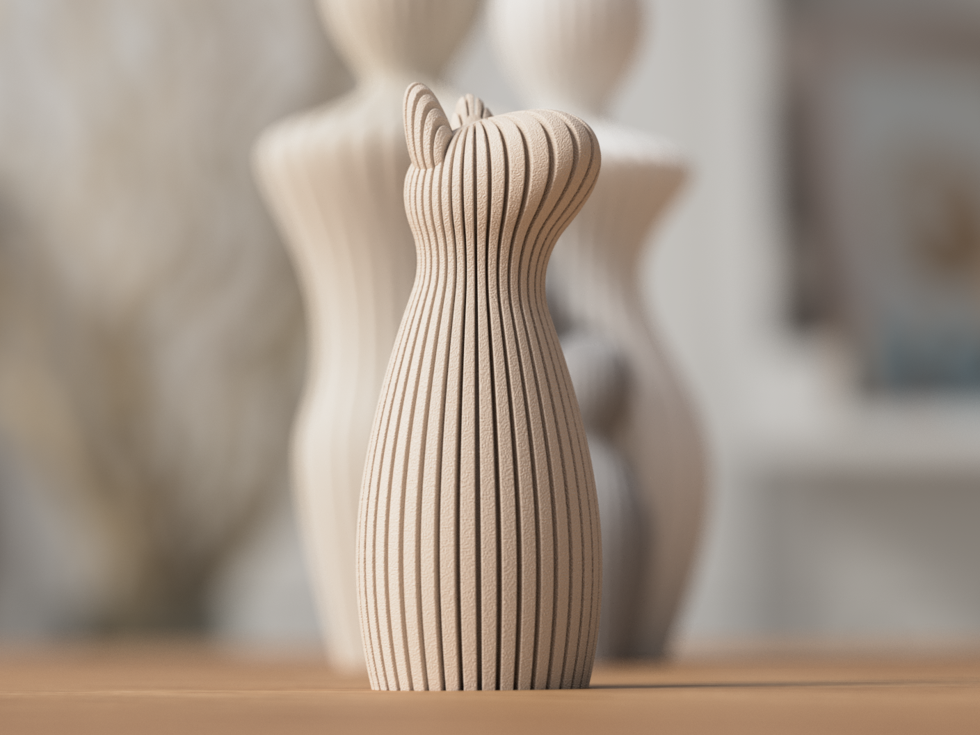 Familien-Skulptur im Japandi-Stil – Euer Moment in Form