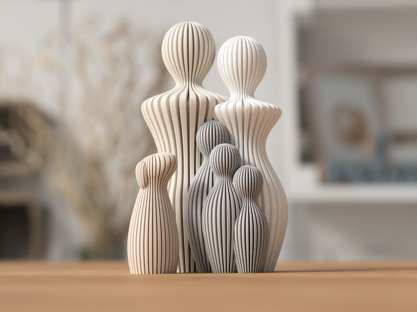 Familien-Skulptur im Japandi-Stil – Euer Moment in Form