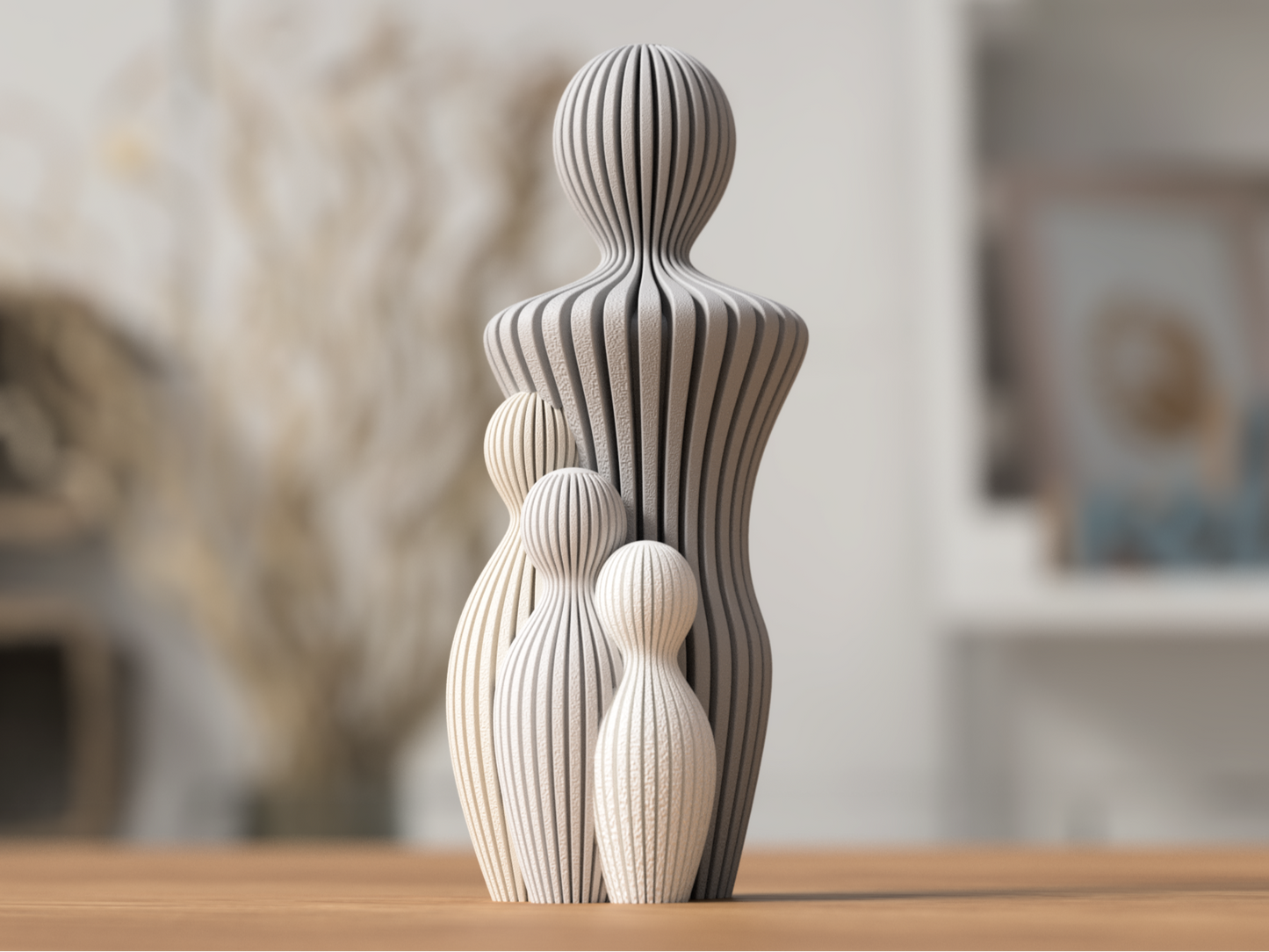 Familien-Skulptur im Japandi-Stil – Euer Moment in Form