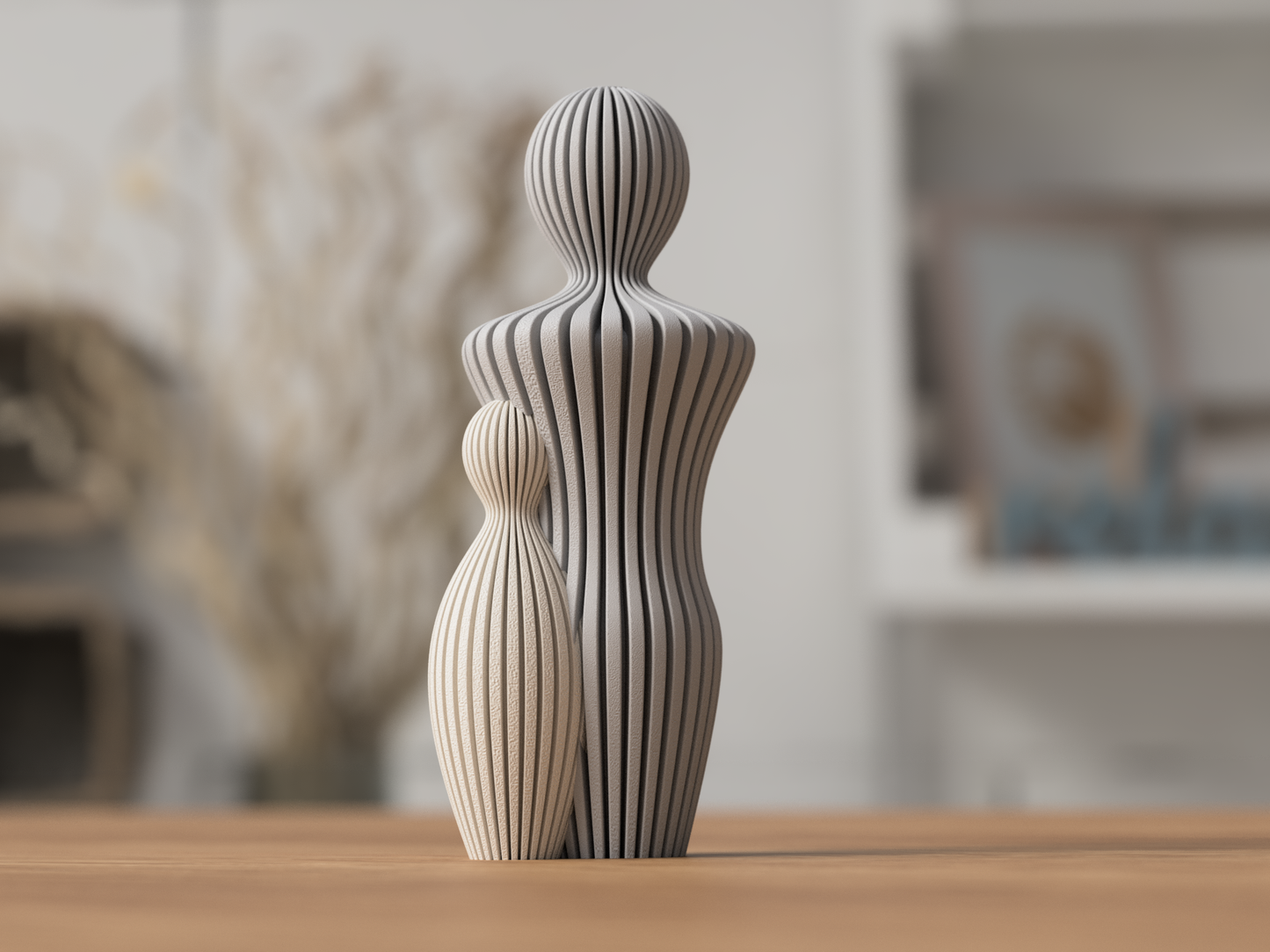 Familien-Skulptur im Japandi-Stil – Euer Moment in Form