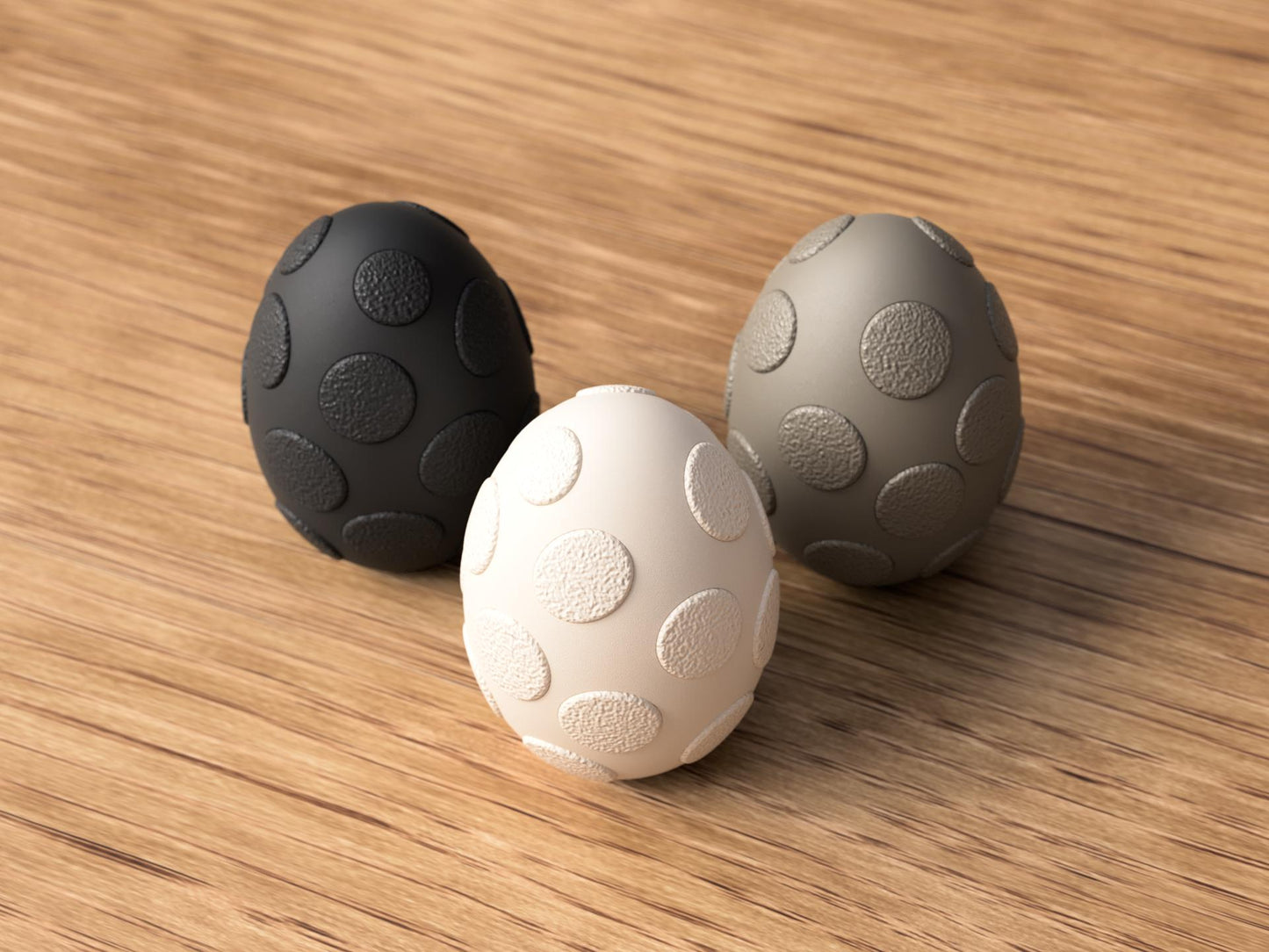 Modernes Fuzzy Osterei – Minimalistische Osterdeko im Japandi Stil